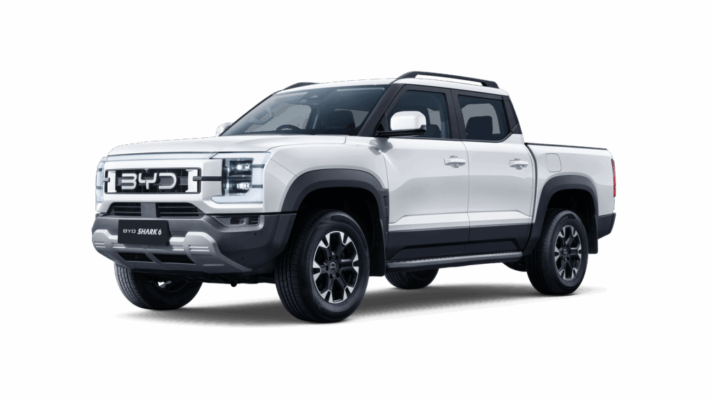 "BYD Shark Plug-in Hybrid Pickup side view"